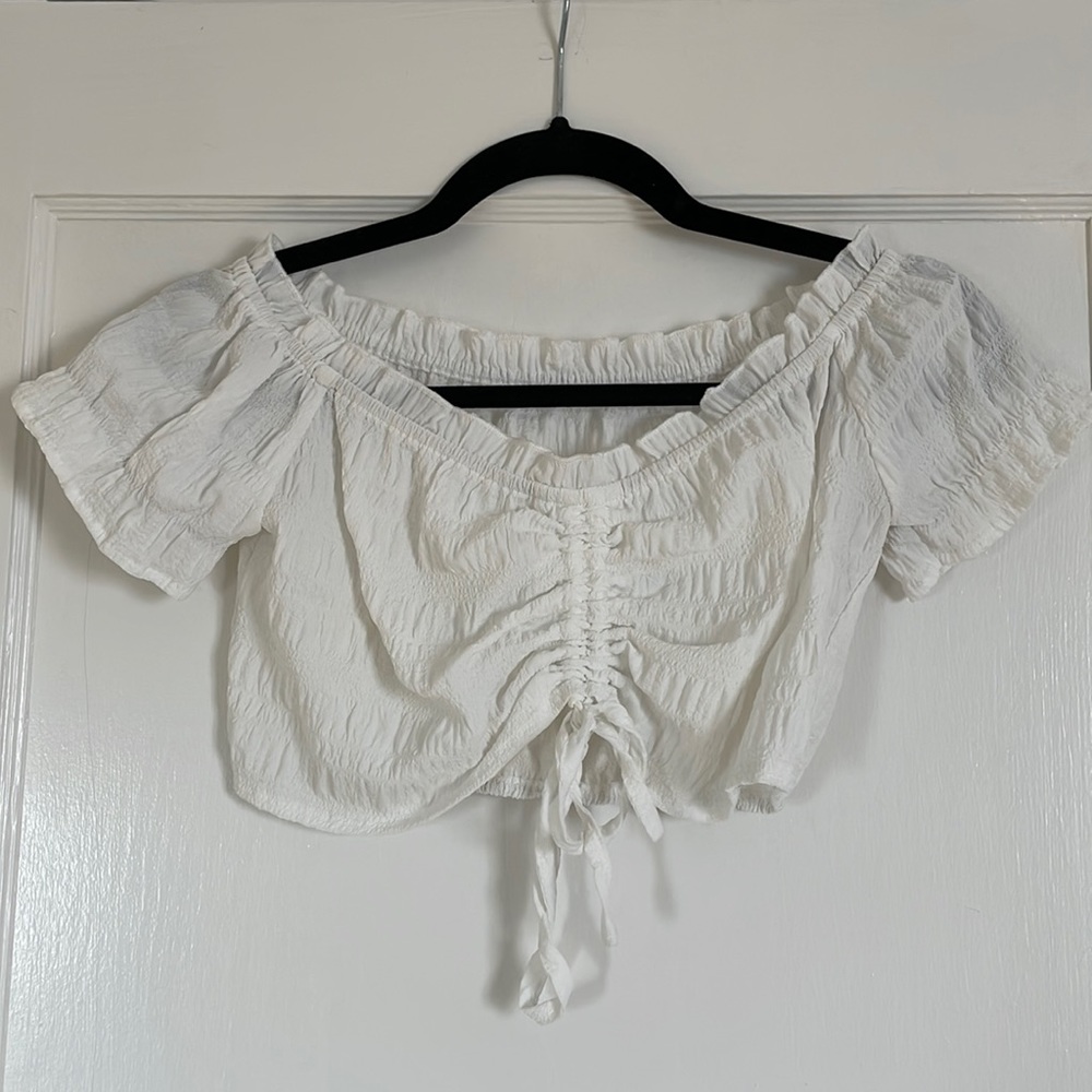White crop top